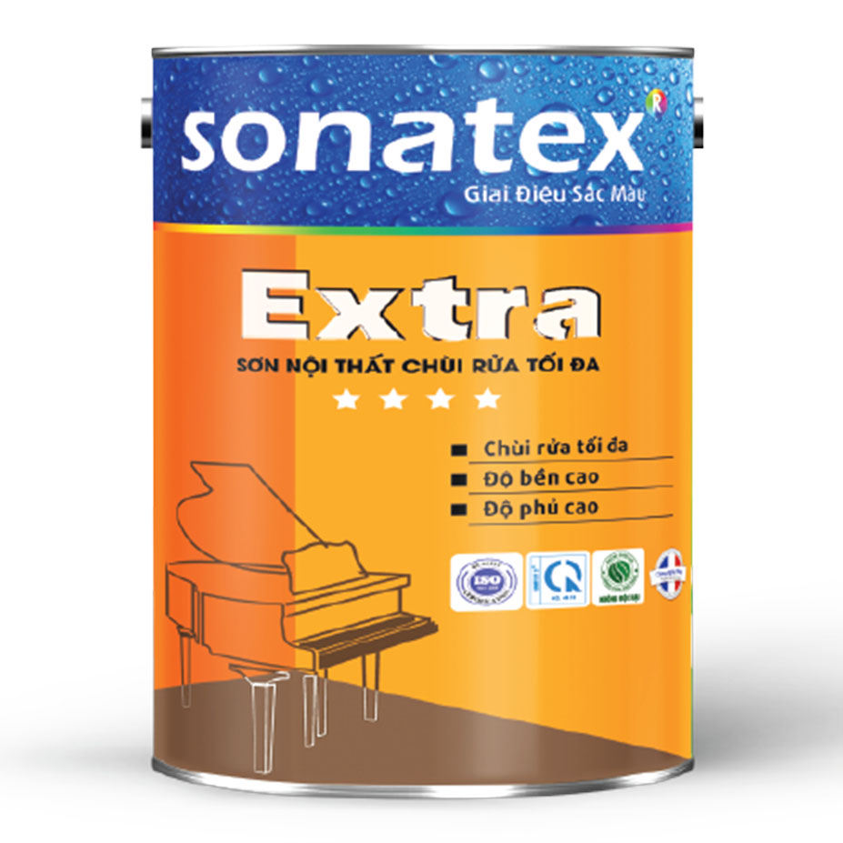 SONATEX EXTRA NỘI THẤT - Sơn nội thất chùi rửa tối đa.