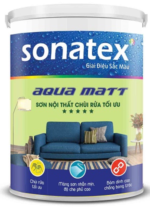 SONATEX AQUA MATT - OPTIMALLY WASHABLE INTERIOR PAINT